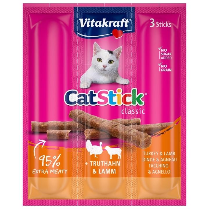 VITAKRAFT Cat Stick Turkey and lamb - cat treats - 18 g