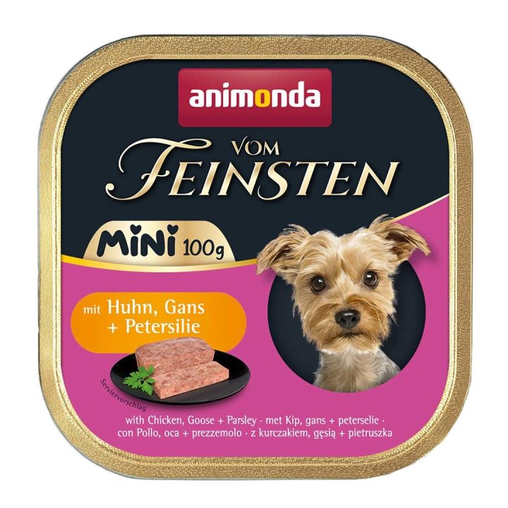 ANIMONDA Vom Feinsten Adult Mini Chicken goose and parsley - wet dog food - 100g