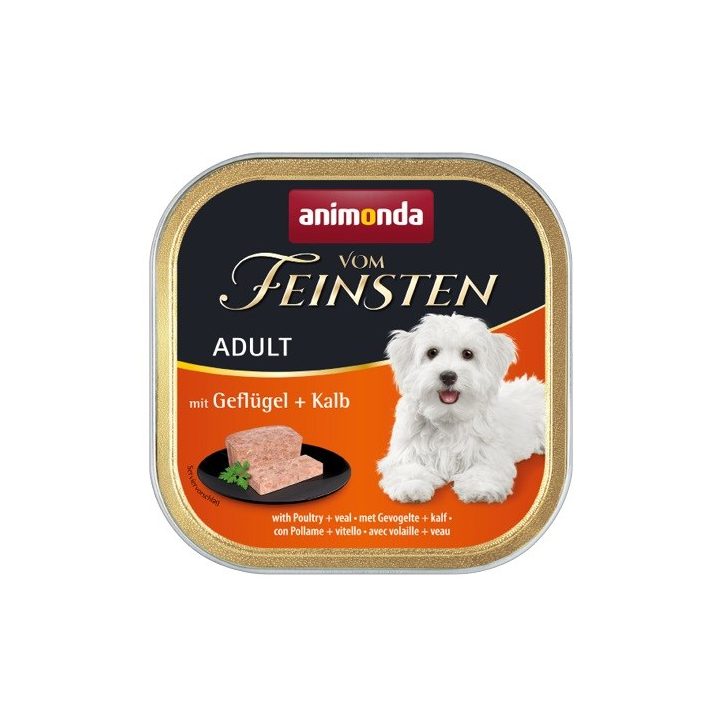ANIMONDA Vom Feinsten Adult Poultry and veal - wet dog food - 150g