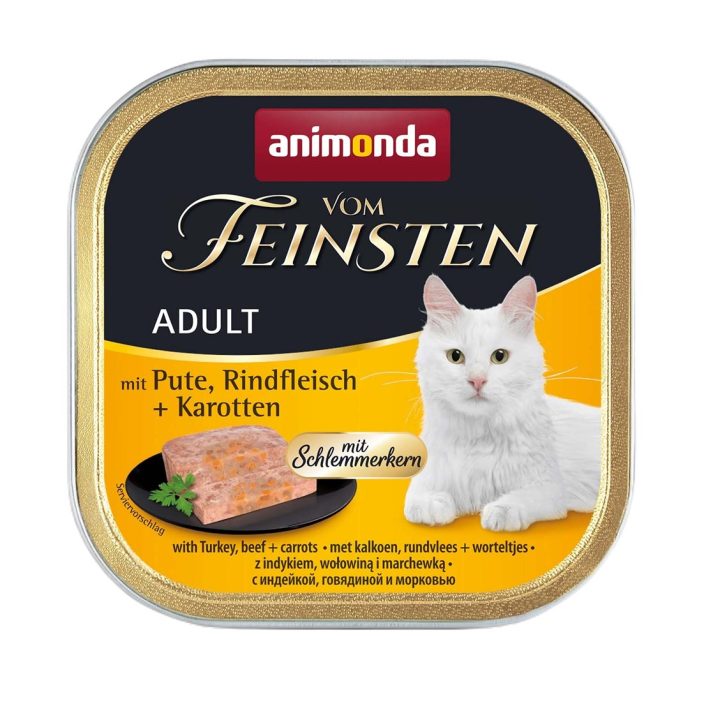 ANIMONDA Vom Feinsten Adult Turkey beef and carrots - wet cat food - 100g
