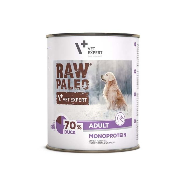 VETEXPERT Raw Paleo Adult Monoprotein Duck - wet dog food - 800 g
