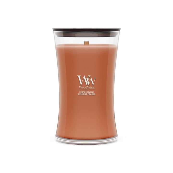 WoodWick Pumpkin Praline wax candle Cylinder Brown 1 pc(s)
