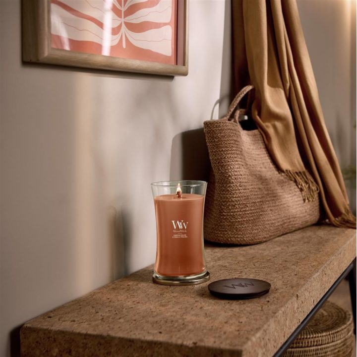 WoodWick Pumpkin Praline wax candle Cylinder Brown 1 pc(s)