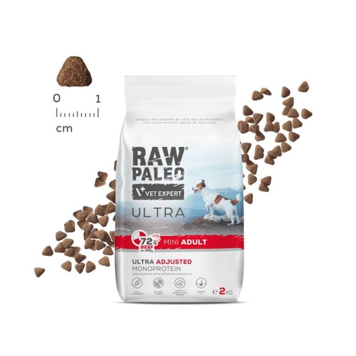 VETEXPERT Raw Paleo Ultra Mini Adult Beef - dry dog ??food - 2 kg