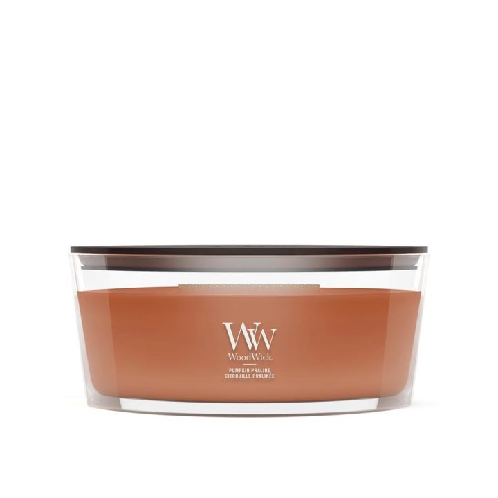 WoodWick Pumpkin Praline wax candle Ellipse Brown 1 pc(s)