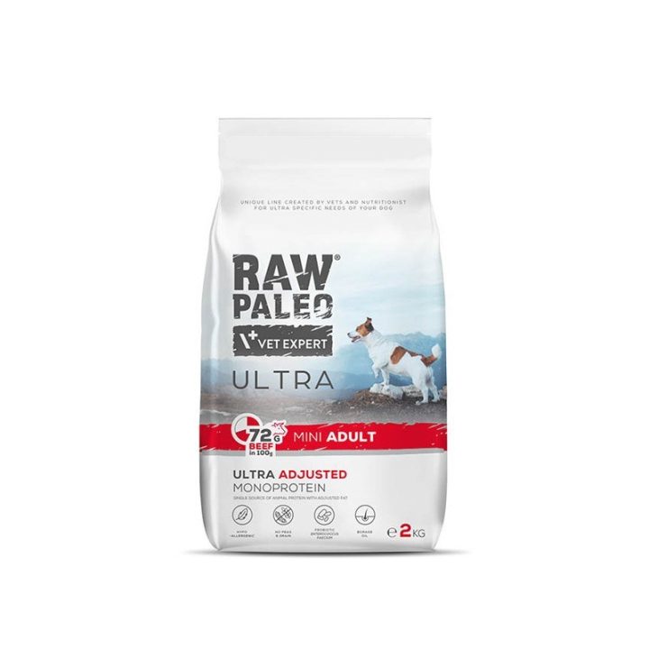VETEXPERT Raw Paleo Ultra Mini Adult Beef - dry dog ??food - 2 kg