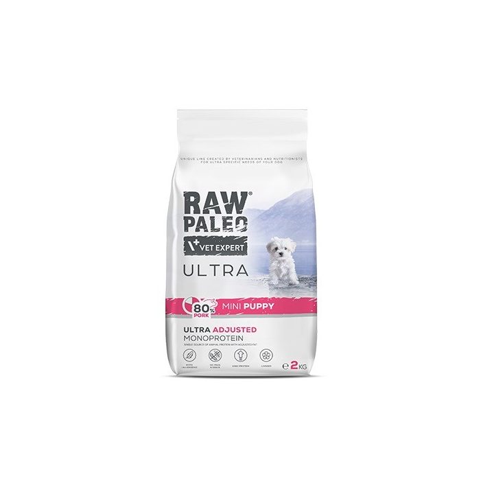 VETEXPERT Raw Paleo Ultra Mini Puppy Pork - dry dog food - 2kg