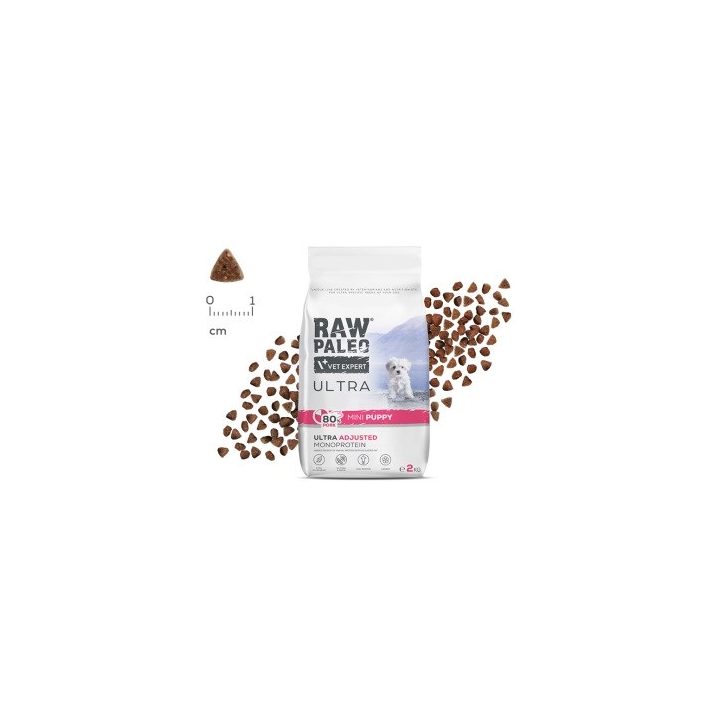 VETEXPERT Raw Paleo Ultra Mini Puppy Pork - dry dog food - 2kg