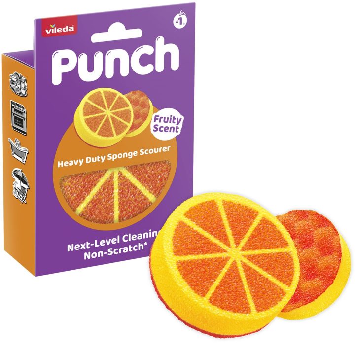 Vileda Punch Strong Orange Scouring Pad 1 piece