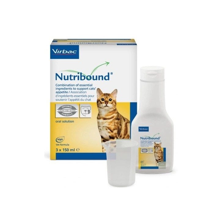 VIRBAC Nutribound Convalescence - dietary supplements for cats - 3x150ml