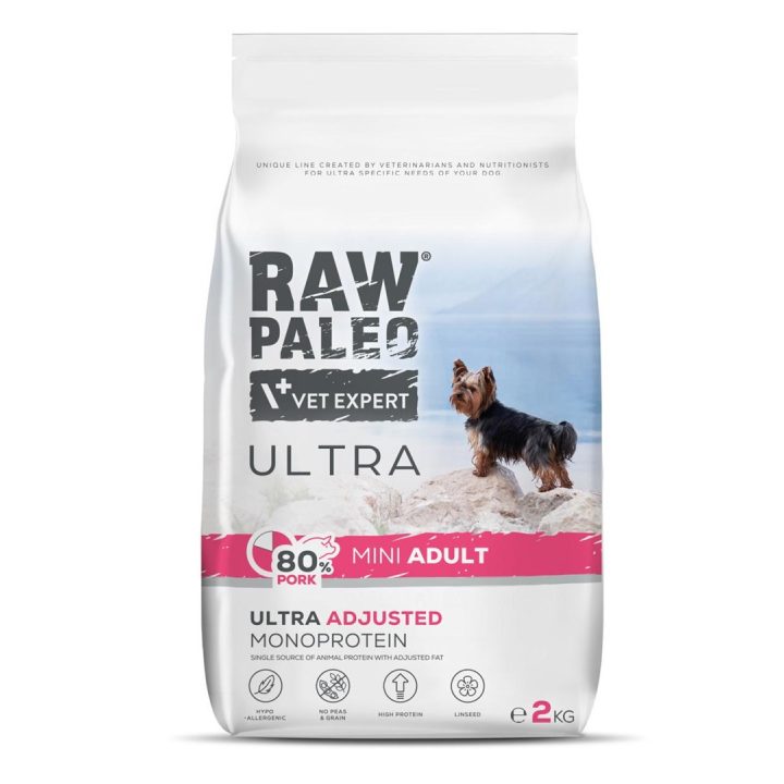 VETEXPERT Raw Paleo Ultra Pork Mini Adult - dry dog food - 2kg