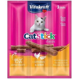 VITAKRAFT CatStick Mini with poultry and liver - cat treats - 3 pcs
