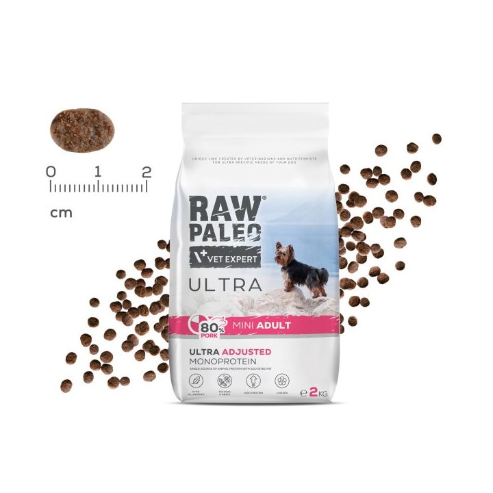 VETEXPERT Raw Paleo Ultra Pork Mini Adult - dry dog food - 2kg