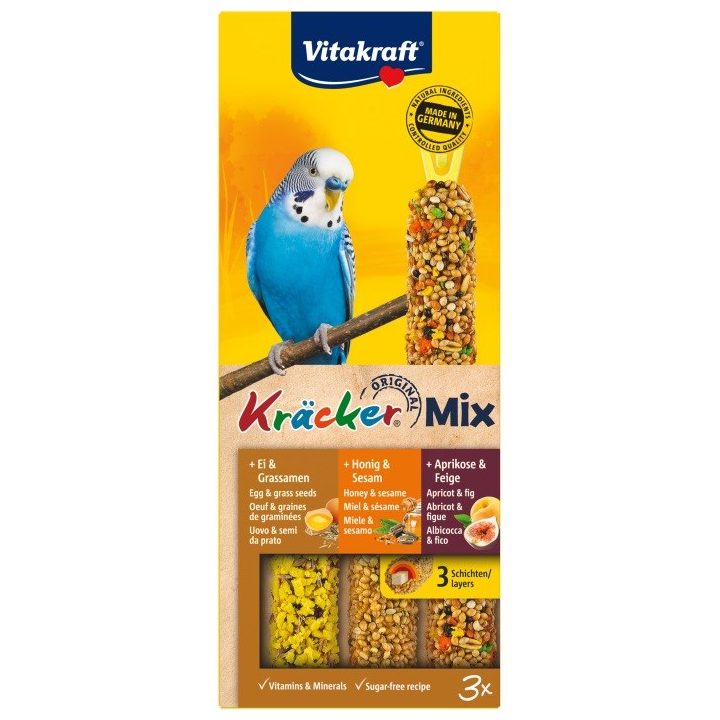 VITAKRAFT Kräcker Mix Egg apricot honey - treats for budgerigar - 3 pcs.
