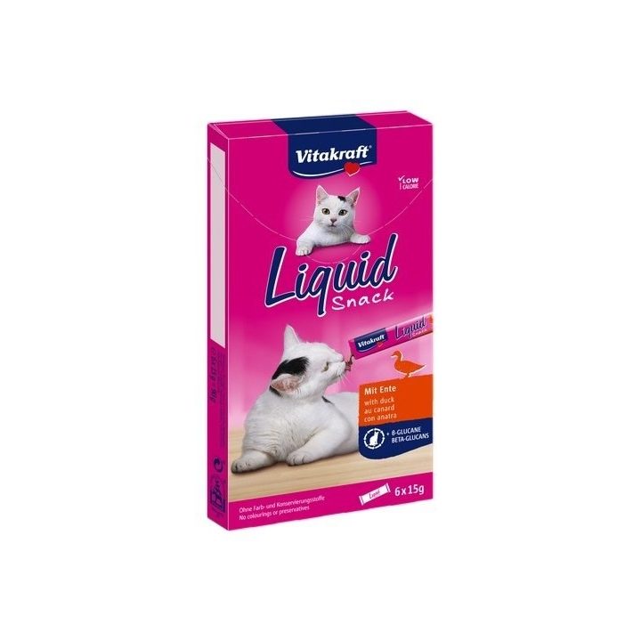 VITAKRAFT Liquid Snack Duck - cat treats - 6 x 15g