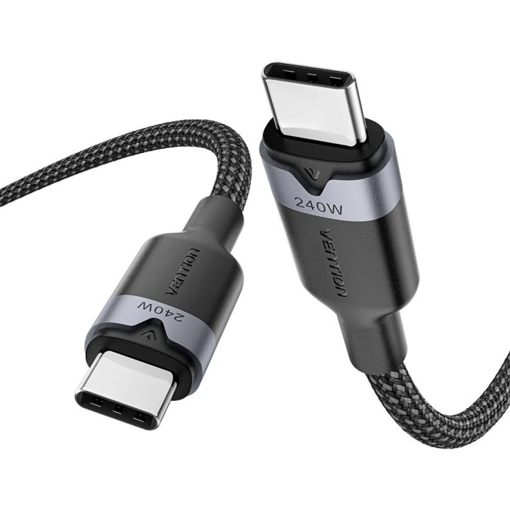 USB-C to C 2.0 Vention3.1 5A 240W 2m BK cable
