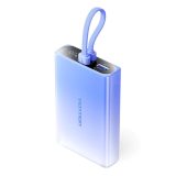 Vention 10000mAh power bank with LED display USB-C + Lightning + USB-A 22.5W (blue)