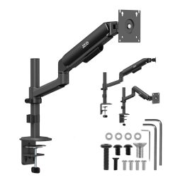 Ergo Office Monitor Mount/Hanger Gas Spring 17 -32 1-10 kg Matte Black Max. VESA 100x100 ER-691 B