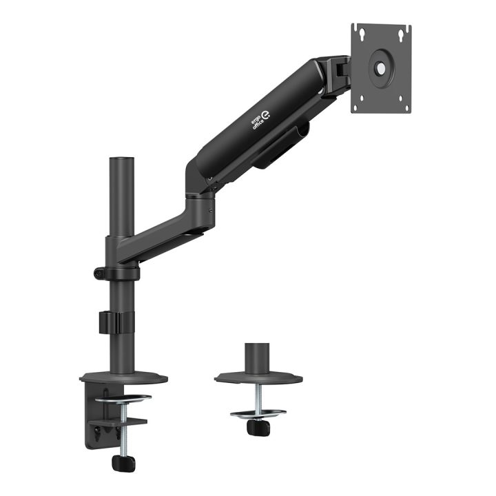 Ergo Office Monitor Mount/Hanger Gas Spring 17 -32 1-10 kg Matte Black Max. VESA 100x100 ER-691 B