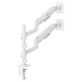 Ergo Office Mount/Hanger for 2 Monitors Gas Spring 17 -32 1-10 kg Matte White ER-692 W