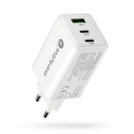 Charger GaN 1 x USB 2 x USB-C Quick Charge 4+ 65W white