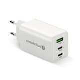 Charger GaN 1 x USB 2 x USB-C Quick Charge 4+ 65W white