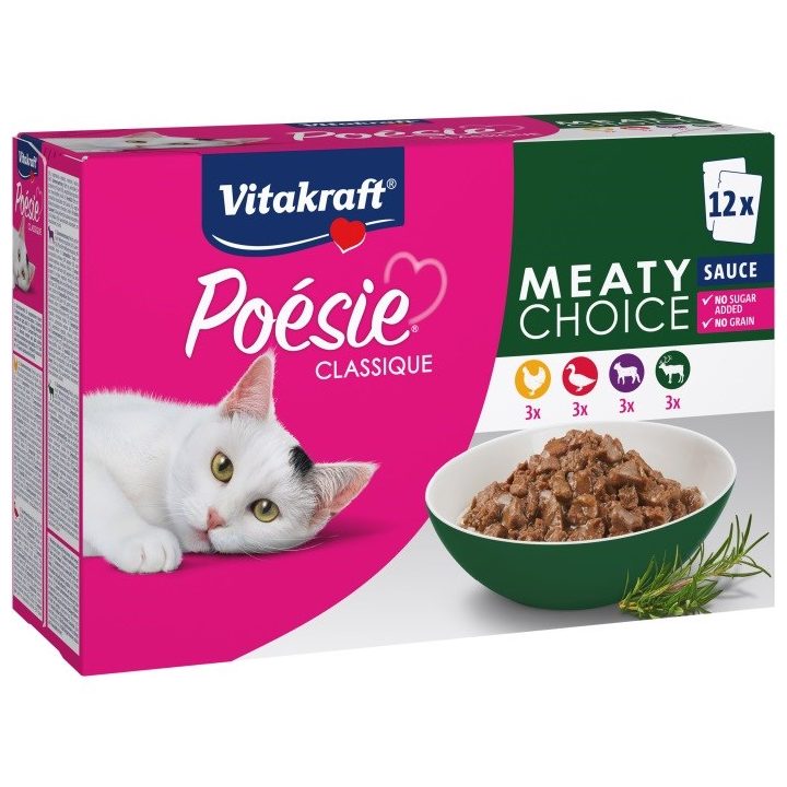 VITAKRAFT Poésie Classique Meaty choice - wet cat food - 12 x 85g