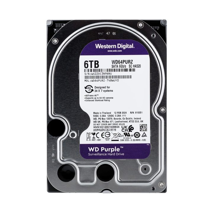Western Digital WD64PURZ internal hard drive 3.5 6000 GB Serial ATA III