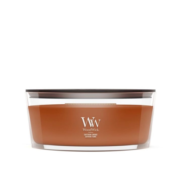 WoodWick Saffron Smoke wax candle Ellipse Brown 1 pc(s)