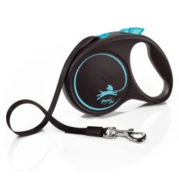 Flexi Automatic leash Black Design M 5 m Blue