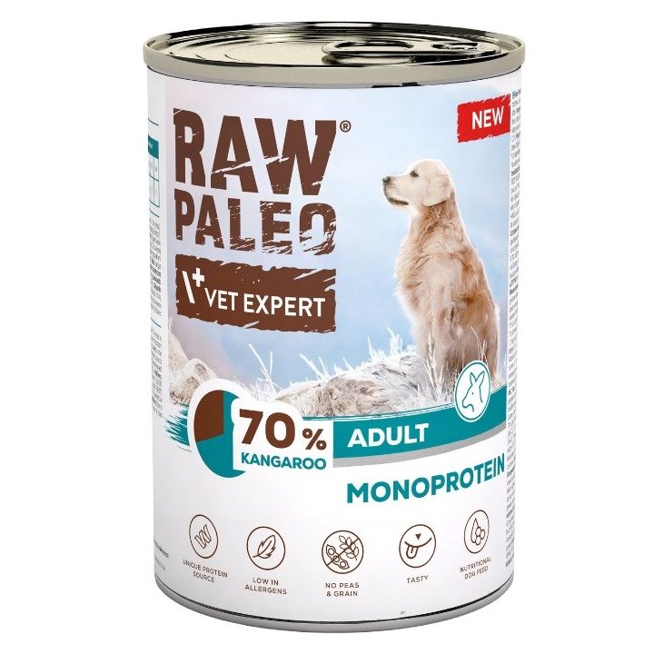 VETEXPERT Raw Paleo Mono Kangaroo - wet dog food - 400g