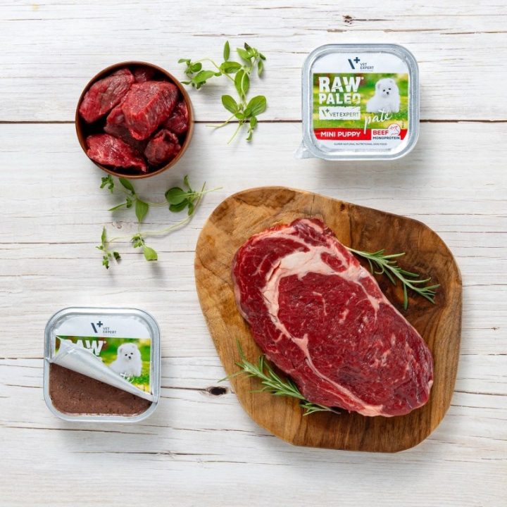 VETEXPERT Raw Paleo Pate Mini Puppy Beef - wet food for puppies - 150 g