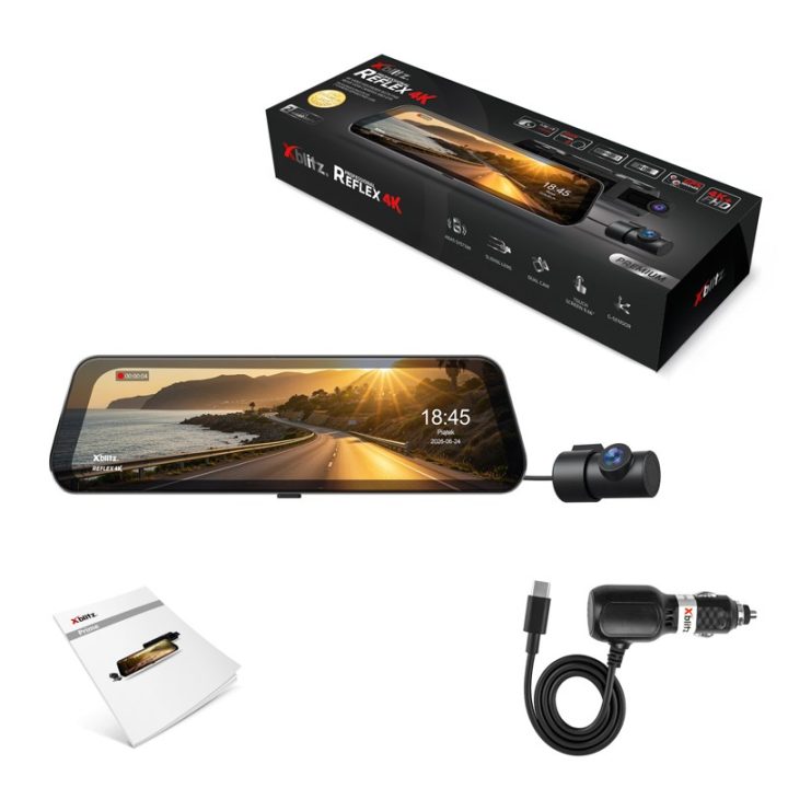 XBLITZ REFLEX 4K DVR 4K HDR PREMIUM CON CÁMARA DE MARCHA ATRÁS WI-FI Y GPS