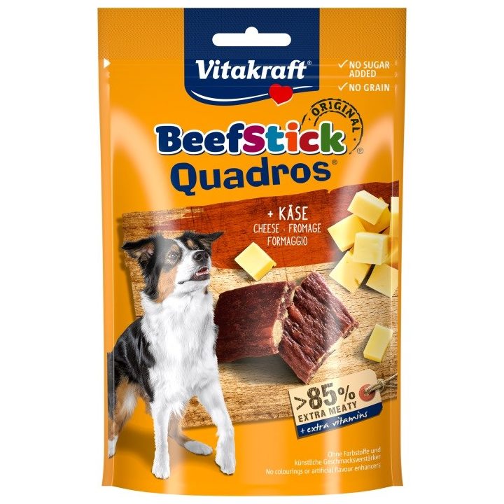 VITAKRAFT Beef Stick Quadros Cheese - dog treat - 70 g