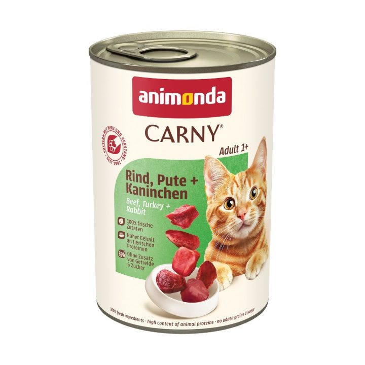 ANIMONDA Carny Adult Beef turkey rabbit - wet cat food - 400g