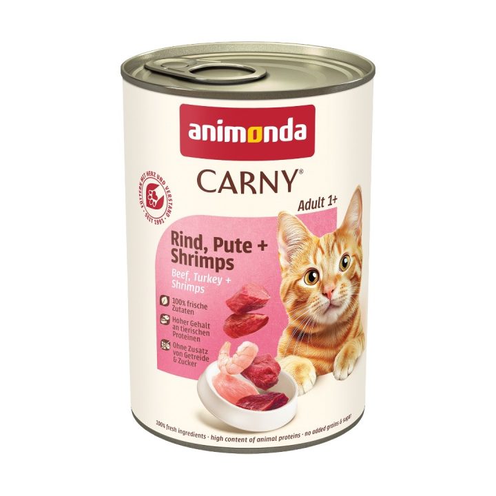 ANIMONDA Carny Adult Beef turkey shrimp - wet cat food - 400g