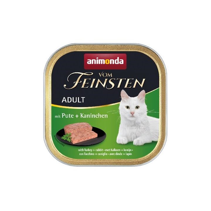 ANIMONDA Vom Feinsten Adult Turkey and rabbit - wet cat food - 100g