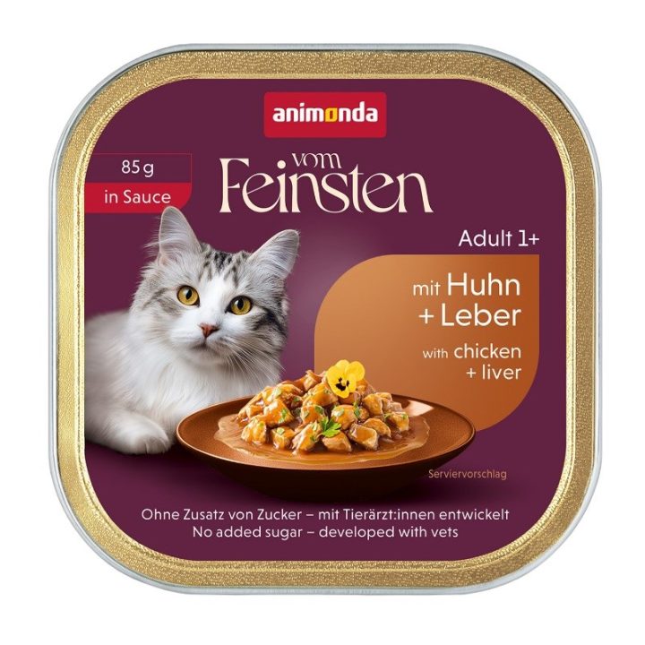 ANIMONDA Vom Feinsten Adult in Sauce Chicken and liver - wet cat food - 85g