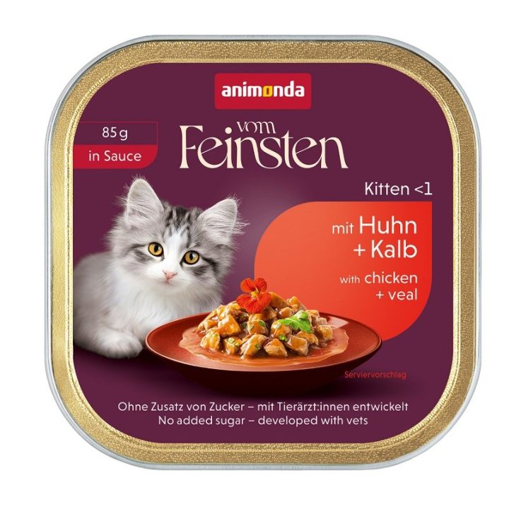 ANIMONDA Vom Feinsten Kitten in Sauce Chicken and veal - wet cat food - 85g