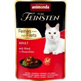 ANIMONDA vom Feinsten Beef turkey fillet - wet cat food - 85 g