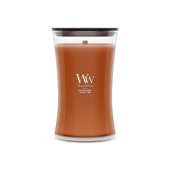 WoodWick Saffron Smoke wax candle Cylinder Brown 1 pc(s)
