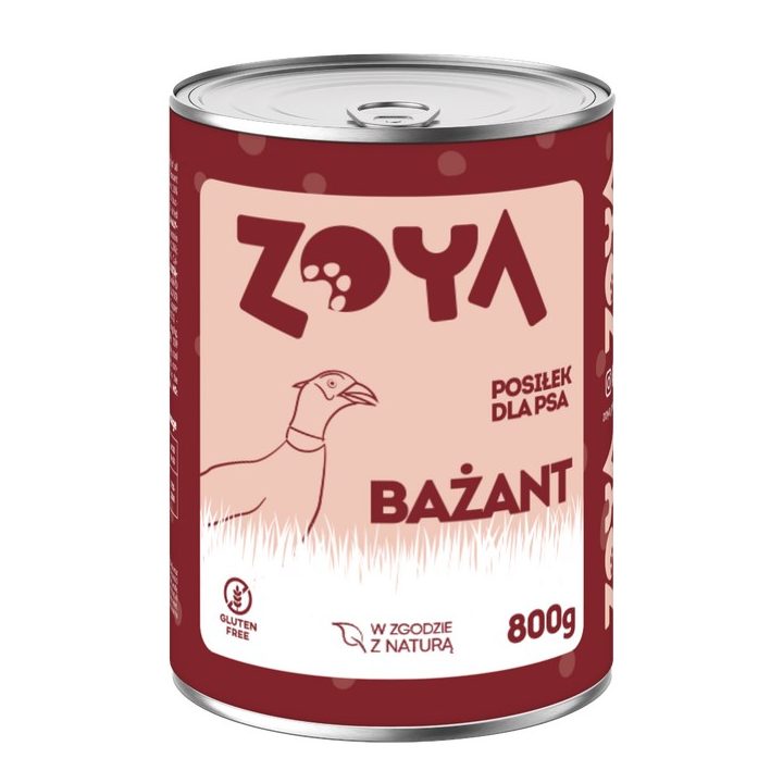 ZOYA Pheasant - wet dog food - 800g