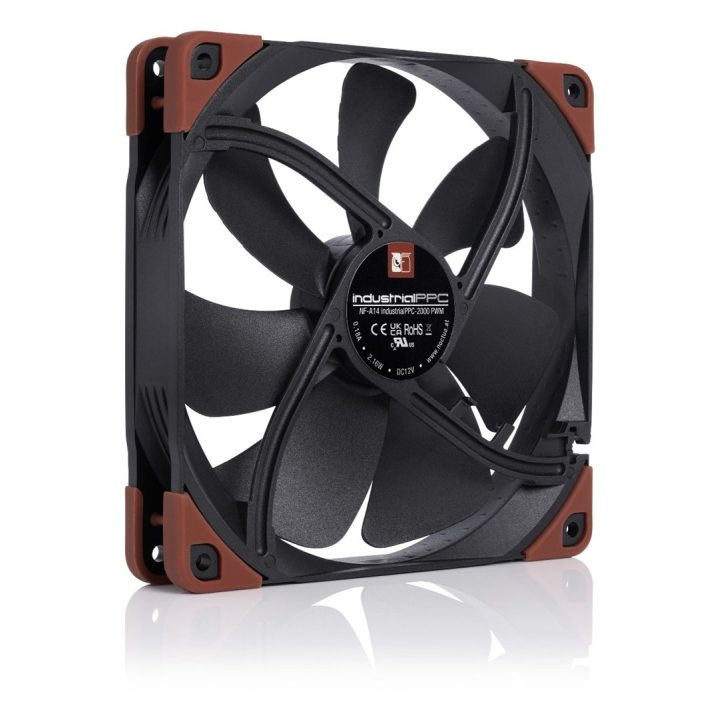 Noctua NF-A14 INDUSTRIALPPC-2000 PWM Computer case Fan 14 cm Black Brown 1 pc(s)