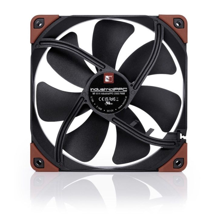 Noctua NF-A14 INDUSTRIALPPC-2000 PWM Computer case Fan 14 cm Black Brown 1 pc(s)