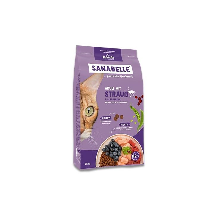 BOSCH Sanabelle Adult Ostrich & Blueberries - dry cat food - 2kg