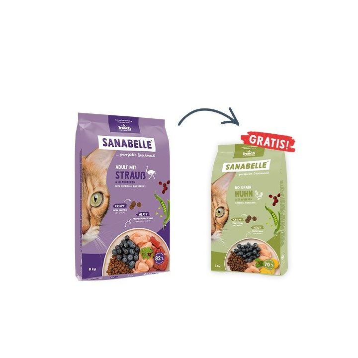 BOSCH Sanabelle Adult Ostrich & Blueberries - dry cat food - 2kg