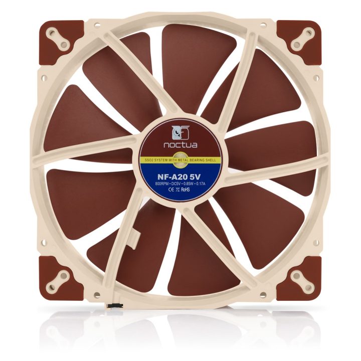 Noctua NF-A20 Computer case Fan 20 cm Beige Brown