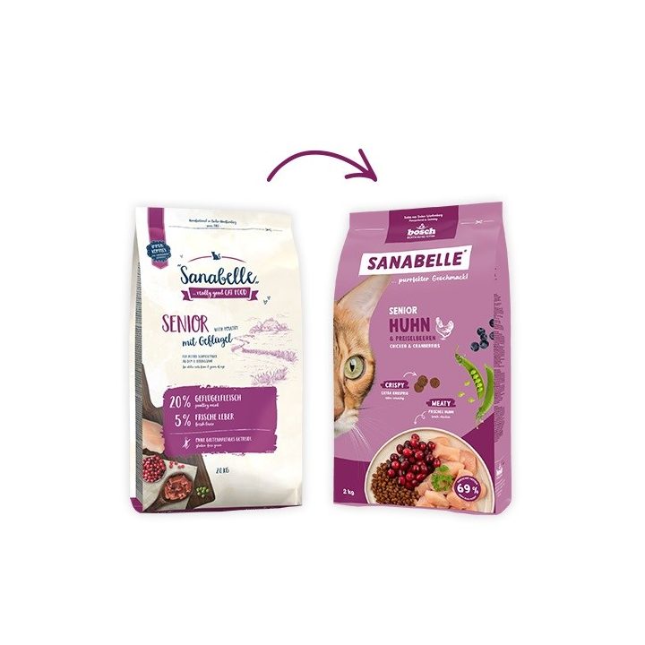 BOSCH Sanabelle Life Senior chicken & cranberries - dry cat food - 8kg