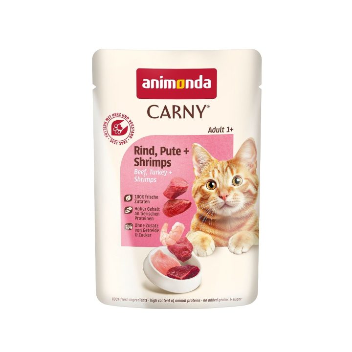 ANIMONDA Carny Adult Beef turkey and shrimps - wet cat food - 85g