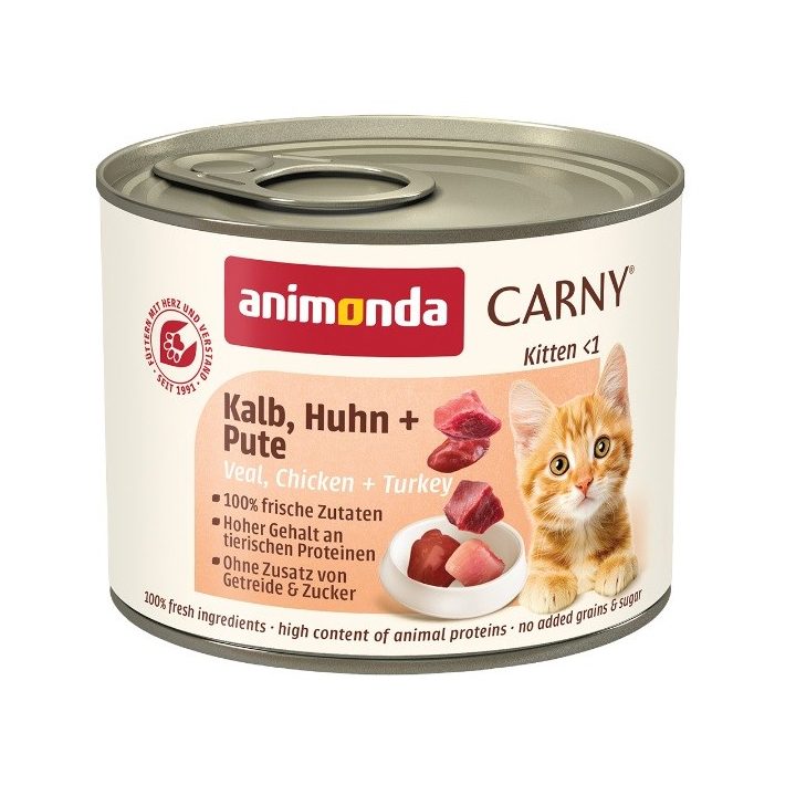 ANIMONDA Carny Kitten Veal chicken turkey - wet cat food - 200g